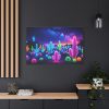 91638-203.jpg Multicolor Bioluminescent Neon Cacti in Desert Standard Canvas