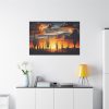 91638-212.jpg Saguaro Cacti Silhouetted Against Sky Standard Canvas