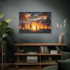 91638-214.jpg Saguaro Cacti Silhouetted Against Sky Standard Canvas