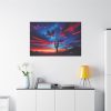 91638-217.jpg Blue Hour in the Desert With a Saguaro Cactus Silhouette Standard Canvas