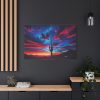 91638-218.jpg Blue Hour in the Desert With a Saguaro Cactus Silhouette Standard Canvas