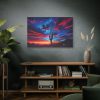 91638-219.jpg Blue Hour in the Desert With a Saguaro Cactus Silhouette Standard Canvas