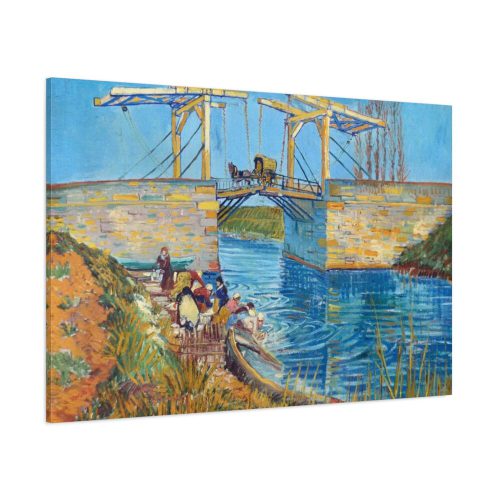 Vincent van Gogh's The Langlois Bridge at Arles with Women Washing Standard Canvas