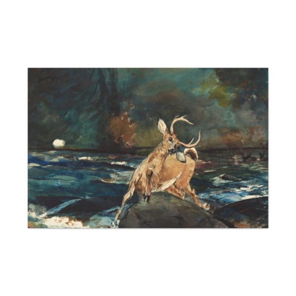 A Good Shot, Adirondacks by Winslow Homer Standard Canvas