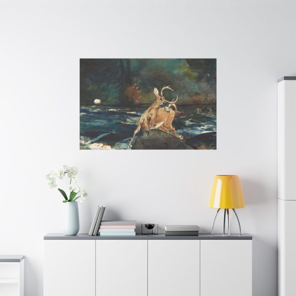 A Good Shot, Adirondacks by Winslow Homer Standard Canvas