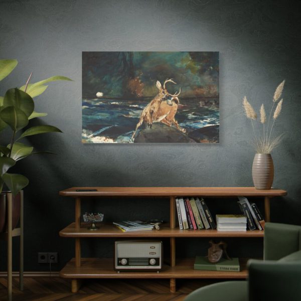 A Good Shot, Adirondacks by Winslow Homer Standard Canvas
