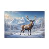 91638-291.jpg Deer Stands in the Snow Standard Canvas