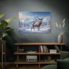 91638-294.jpg Deer Stands in the Snow Standard Canvas