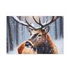 91638-296.jpg Deer Christmas Winter Forest Standard Canvas