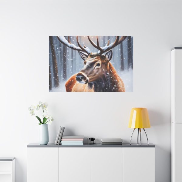 91638-297.jpg Deer Christmas Winter Forest Standard Canvas