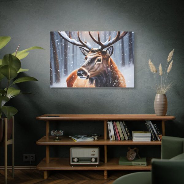 91638-299.jpg Deer Christmas Winter Forest Standard Canvas