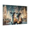 91638-305.jpg Two Reindeer Amid the Magical Glow of a Wintery Standard Canvas