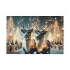 91638-306.jpg Two Reindeer Amid the Magical Glow of a Wintery Standard Canvas