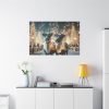 91638-307.jpg Two Reindeer Amid the Magical Glow of a Wintery Standard Canvas