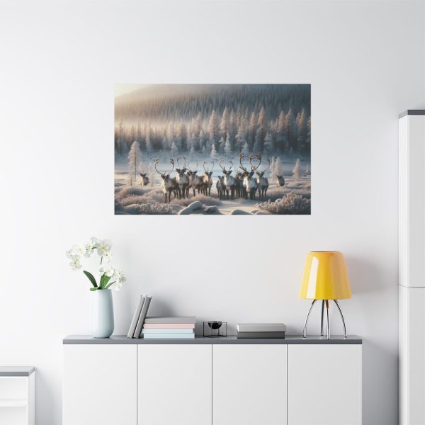 91638-312.jpg Reindeer in a Snowy Landscape Standard Canvas