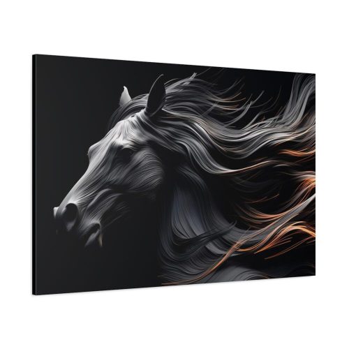 Black Spanish Horse Standard Canvas