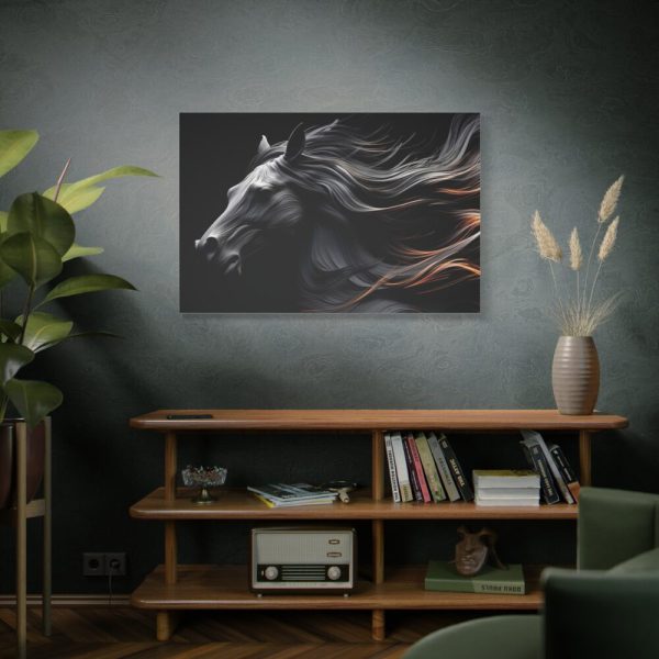 91638-69.jpg Black Spanish Horse Standard Canvas