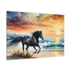 91638-70.jpg Horse Galloping On Beach Standard Canvas