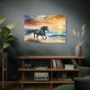 91638-74.jpg Horse Galloping On Beach Standard Canvas