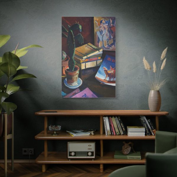 91655-100.jpg Books on Table Standard Canvas