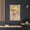 91655-119.jpg Vincent van Gogh's Self-Portrait with a Straw Hat Standard Canvas