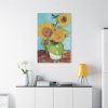 91655-124.jpg Vincent van Gogh's Vase with Three Sunflowers Standard Canvas