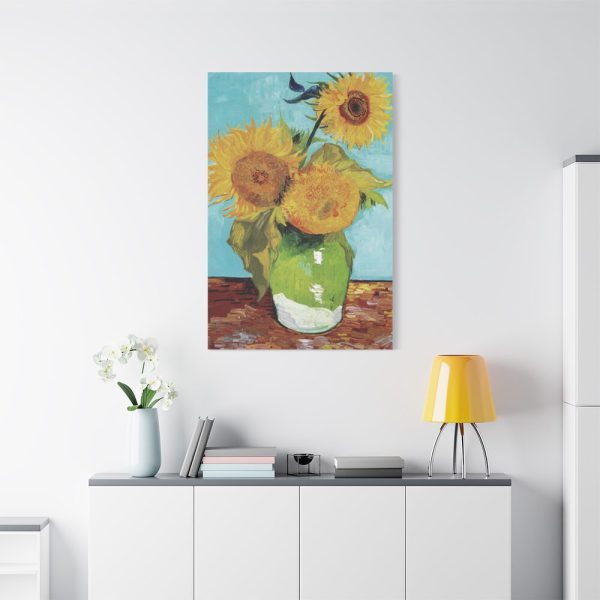 91655-124.jpg Vincent van Gogh's Vase with Three Sunflowers Standard Canvas