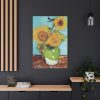 91655-125.jpg Vincent van Gogh's Vase with Three Sunflowers Standard Canvas
