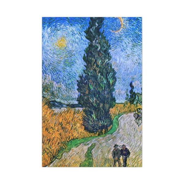 91655-138.jpg Vincent van Gogh's Road with Cypress and Star Standard Canvas