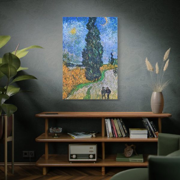 91655-141.jpg Vincent van Gogh's Road with Cypress and Star Standard Canvas