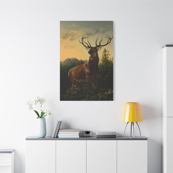 91655-149.jpg Deer in Forest Landscape Standard Canvas