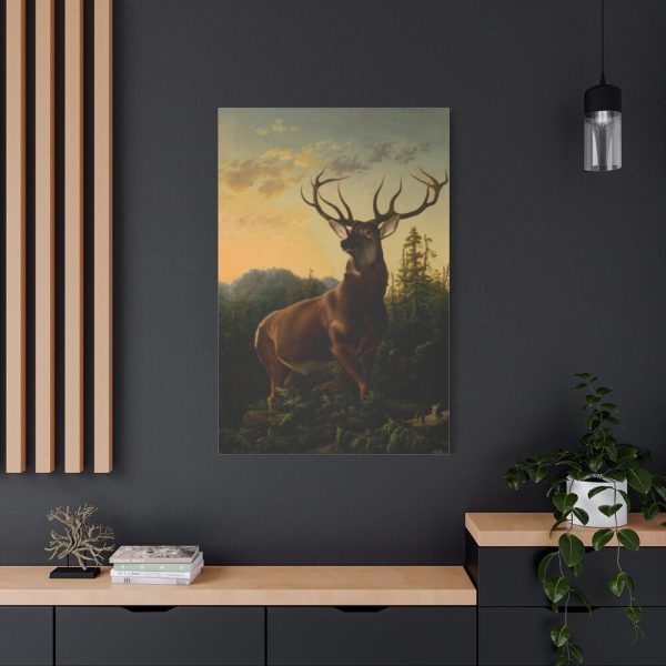 91655-150.jpg Deer in Forest Landscape Standard Canvas