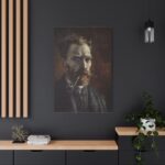 Vincent van Gogh's Self-Portrait with Pipe Standard Canvas - Image 4