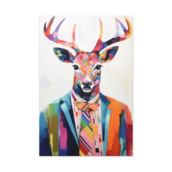 91655-178.jpg Funny Male Deer In Clothes Standard Canvas