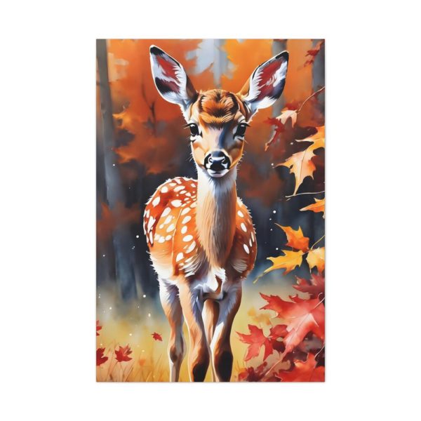 91655-183.jpg Fawn Deer Autumn Standard Canvas