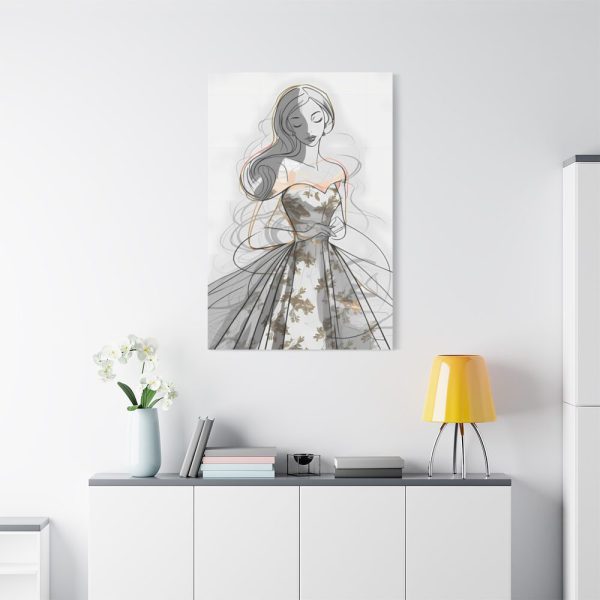 91655-199.jpg Woman With Long, Flowing Hair Standard Canvas