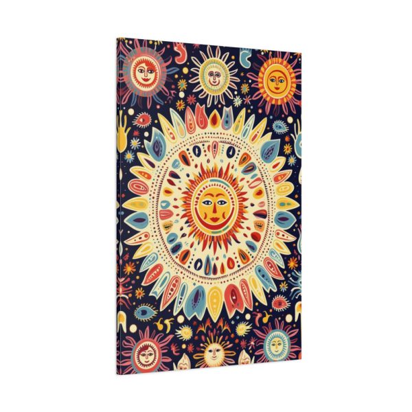 91655-5.jpg Orange, Yellow and Blue Illustration of Suns Standard Canvas