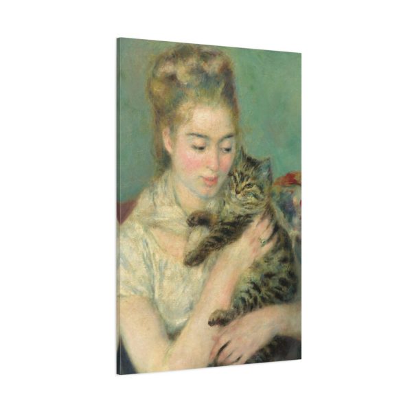 91655-71.jpg Pierre-Auguste Renoir's Woman with a Cat Standard Canvas