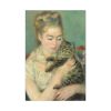 91655-72.jpg Pierre-Auguste Renoir's Woman with a Cat Standard Canvas