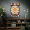 91655-9.jpg Orange, Yellow and Blue Illustration of Suns Standard Canvas