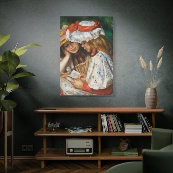 91655-90.jpg Two Girls Reading by Pierre-Auguste Renoir Standard Canvas