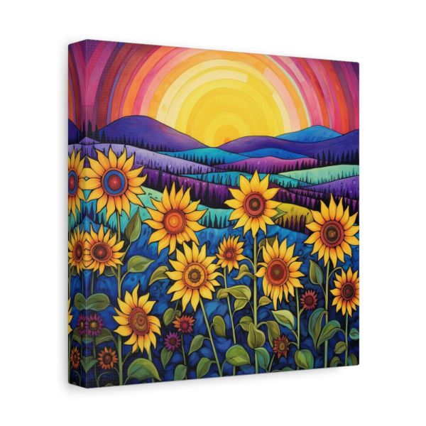 91656-1.jpg Whimsical Sunflower Field Art Standard Canvas