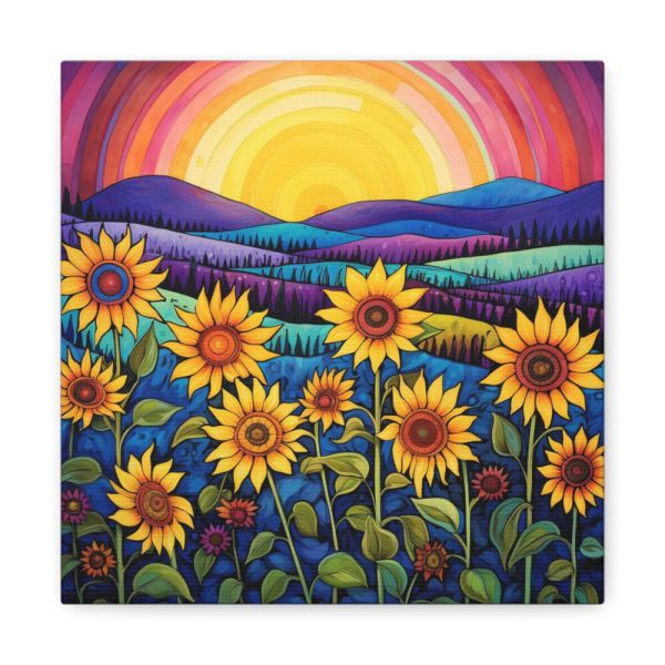 91656.jpg Whimsical Sunflower Field Art Standard Canvas