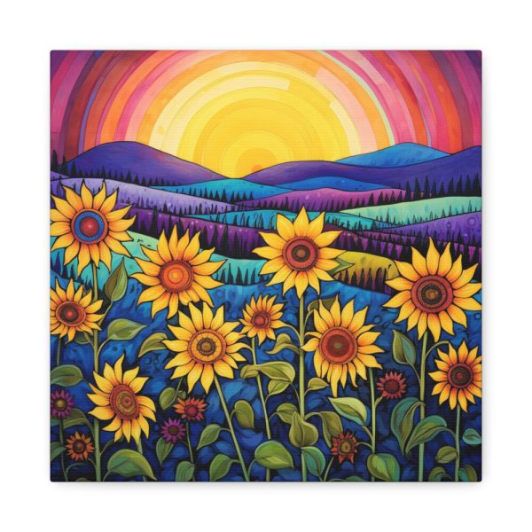 91657.jpg Whimsical Sunflower Field Art Standard Canvas
