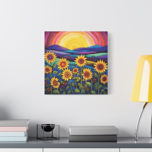 91659-2.jpg Whimsical Sunflower Field Art Standard Canvas