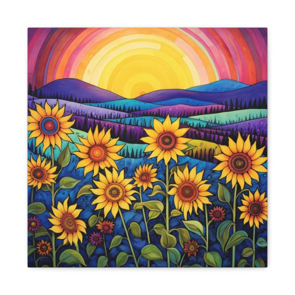 91659.jpg Whimsical Sunflower Field Art Standard Canvas