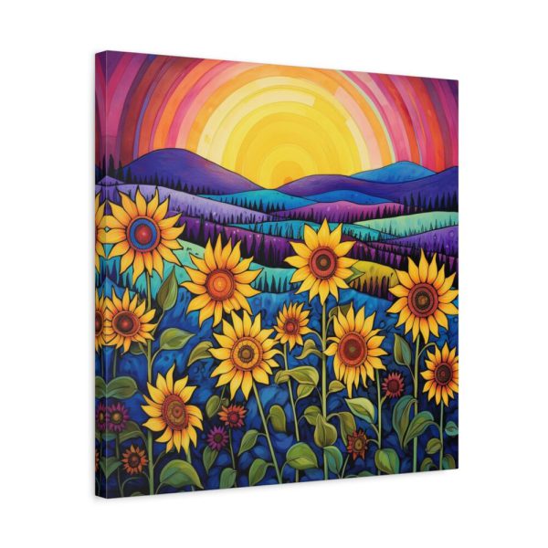 91660-1.jpg Whimsical Sunflower Field Art Standard Canvas