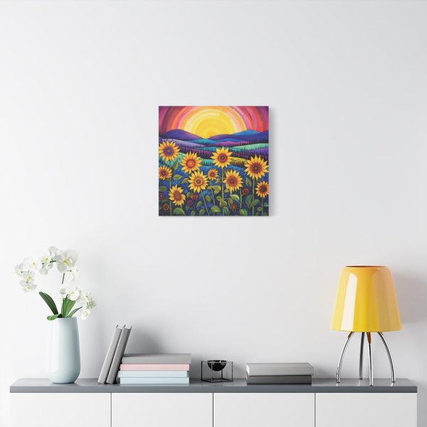 91660-2.jpg Whimsical Sunflower Field Art Standard Canvas