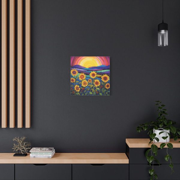 91660-3.jpg Whimsical Sunflower Field Art Standard Canvas