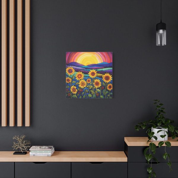91661-3.jpg Whimsical Sunflower Field Art Standard Canvas